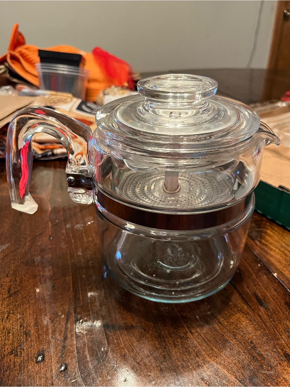 Vintage Glass Coffee pot - Clear